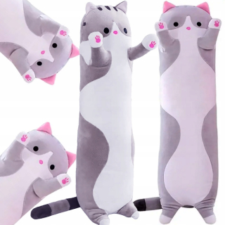 Dlhý vankúš maskota pre mačiatko Plyšová mačka 90 cm XXL